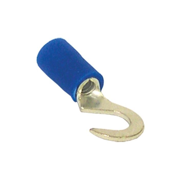 Hook terminal M4 pressing type, blue 1-2,6 mm²