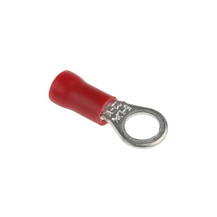 Ring terminal M5 pressing type, red 0,25-1,6 mm²