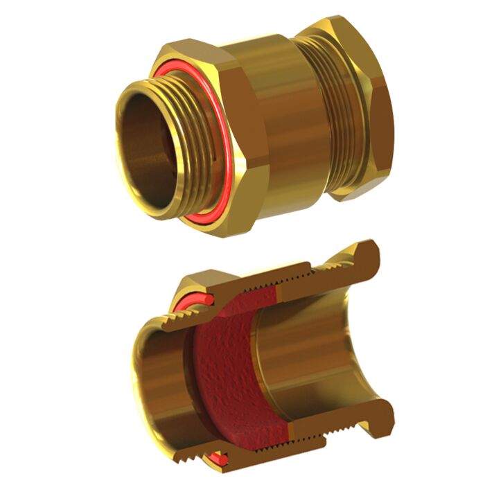 Cable Gland Exe: E204/622 M25/A1/15mm (D2,0-6,0mm) Brass