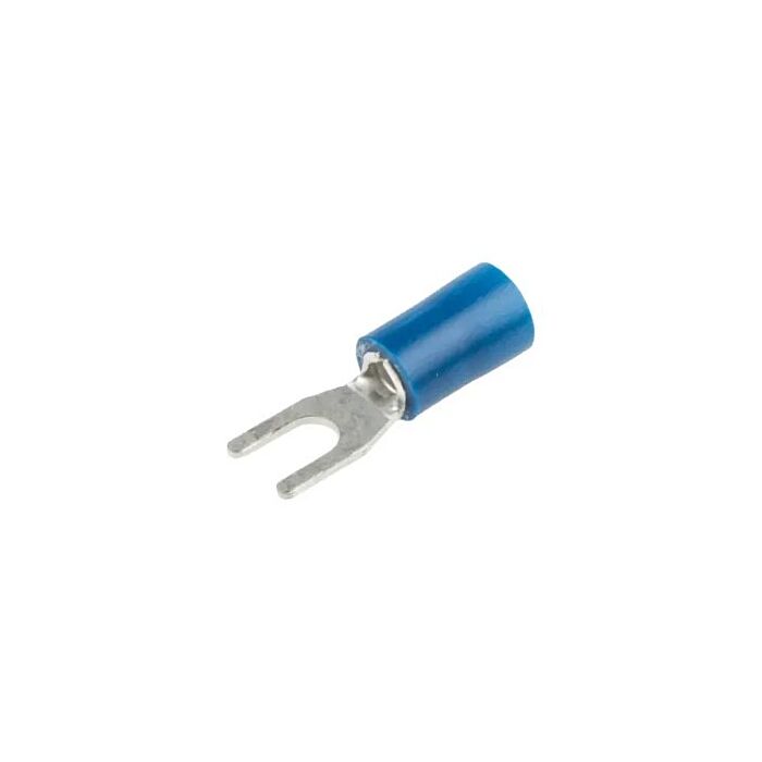 Fork terminal M3 pressing type, blue 1-2,6 mm²