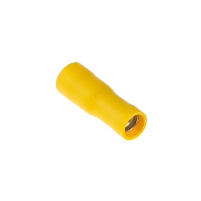 Terminal female plug 5mm pressing type, yellow 2,7-6,6 mm²