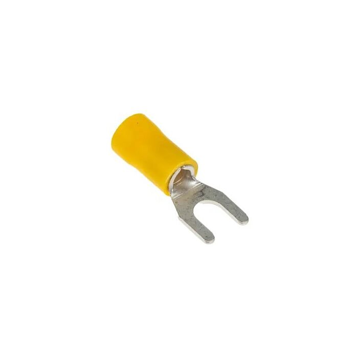 Fork terminal M5 pressing type, yellow 2,7-6,6 mm²
