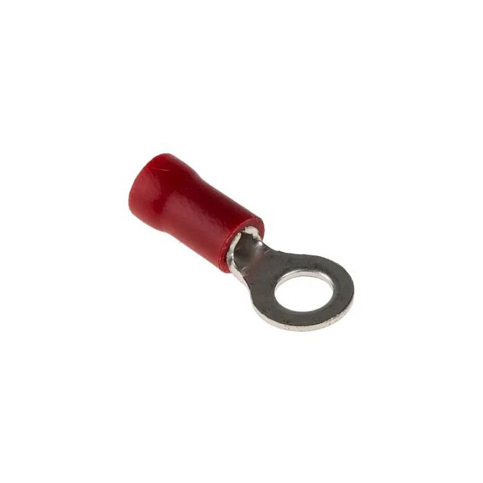 Ring terminal M3 pressing type, red 0,25-1,6 mm²
