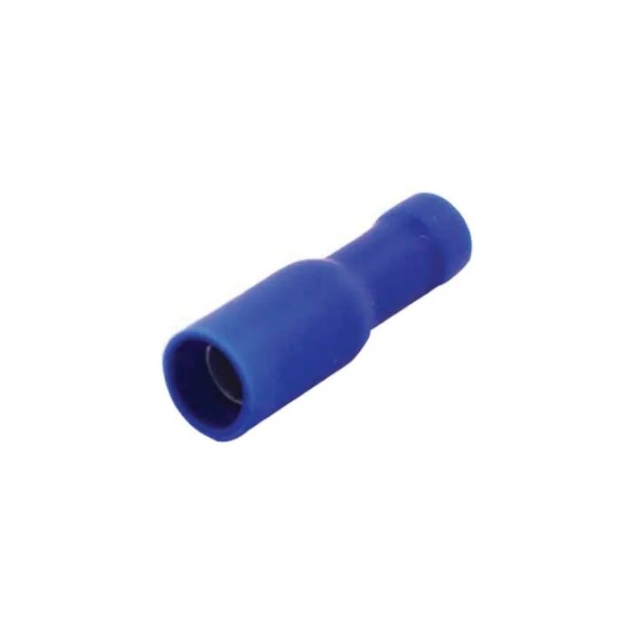 Terminal female plug 5mm pressing type, blue 1-2,6 mm²